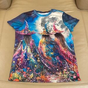 Full Moon Witches Gathering Colorfu T-Shirt - Small